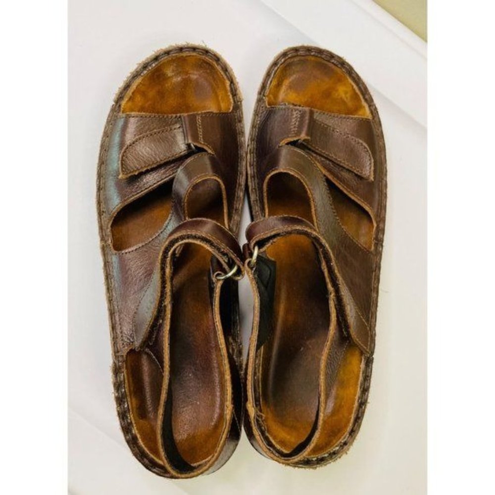 Naot Women’s Size 41 (10) Brown Leather Adjustable Strap Sandals